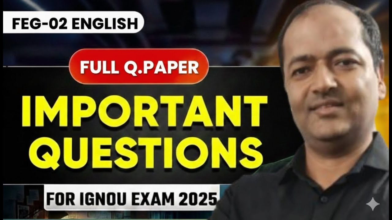 FEG-02 Important Questions Question Paper #feg02 #ignoubca #ignou