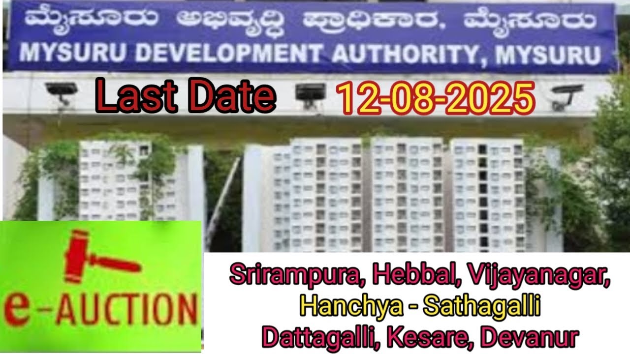 Mysore Development Authority's E-Auction of Prime Corner Sites