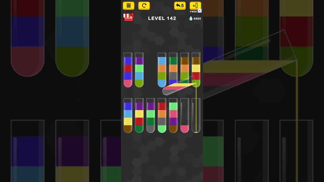 water sort color puzzle level 142