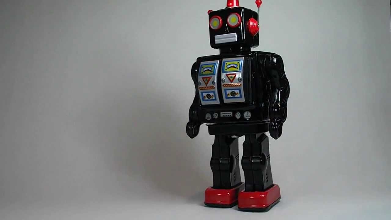 Tin Toy Robot - Battery Operated ME100 - Black