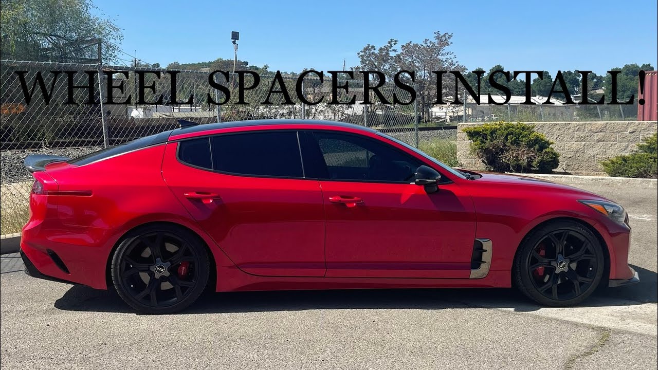 PERFECTING THE FITMENT ON MY KIA STINGER GT! (Wheel Spacers Install)