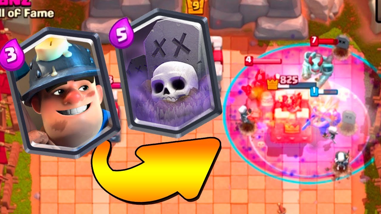 CLASH ROYALE | CEMENTERIO + MINERO!