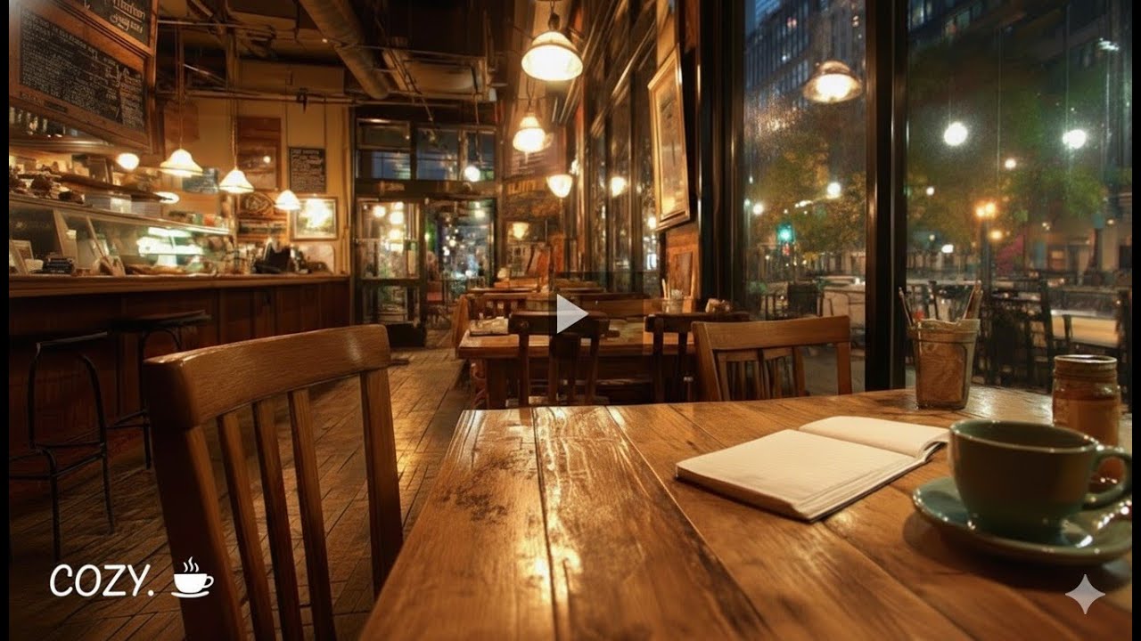 Rainy Café Ambience ☕🌧️ | 2 Hours for Focus, Work & Studying