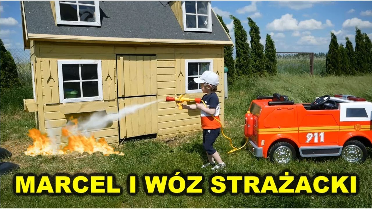 MARCEL i W&Oacute;Z STRAŻACKI - autko na akumulator