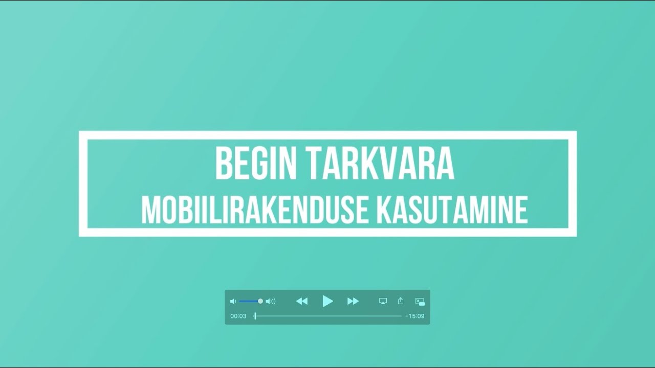 Begini mobiilirakenduse video