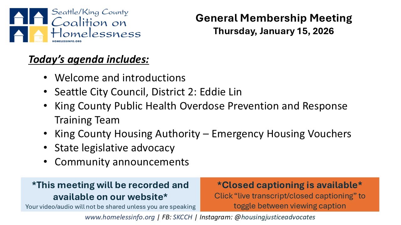 General Membership Meeting - January 15, 2026