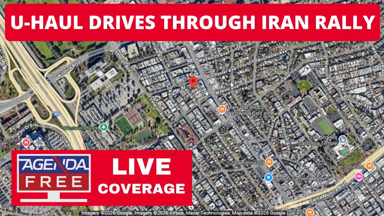 U-Haul Drives Through Iran Rally in Los Angeles - LIVE Breaking News Coverage