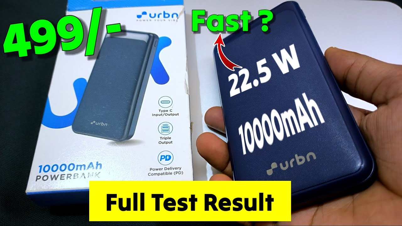 Best Power Bank under 500 Rupaye 🔥 urbn 10000 mah Power Bank Review 22.5w | Cheapest Mini Power Bank