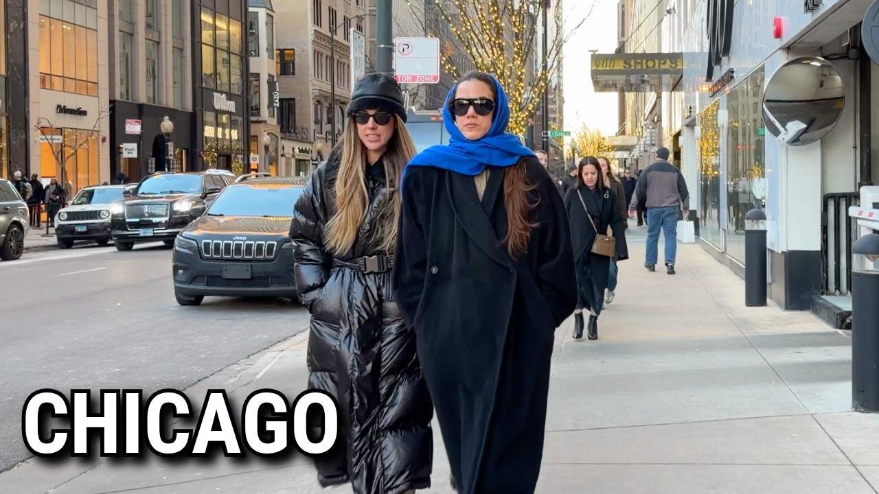 Chicago Designer District | Gold Coast | Walking Tour On Sunday (December 21, 2025) 4K 60fps