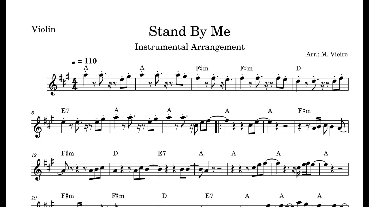 Stand By Me - Ben E. King | Sheet Music for Violin, Alto Sax & Trumpet