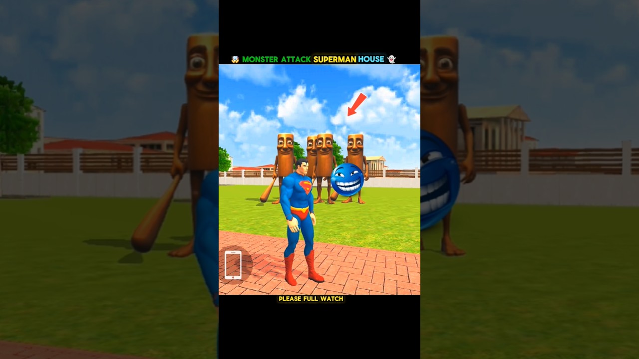 MONSTER ATTACK ON SUPERMAN HOUSE | STORY VIDEO #shorts #indiantheftauto #gaming #viral #gta6