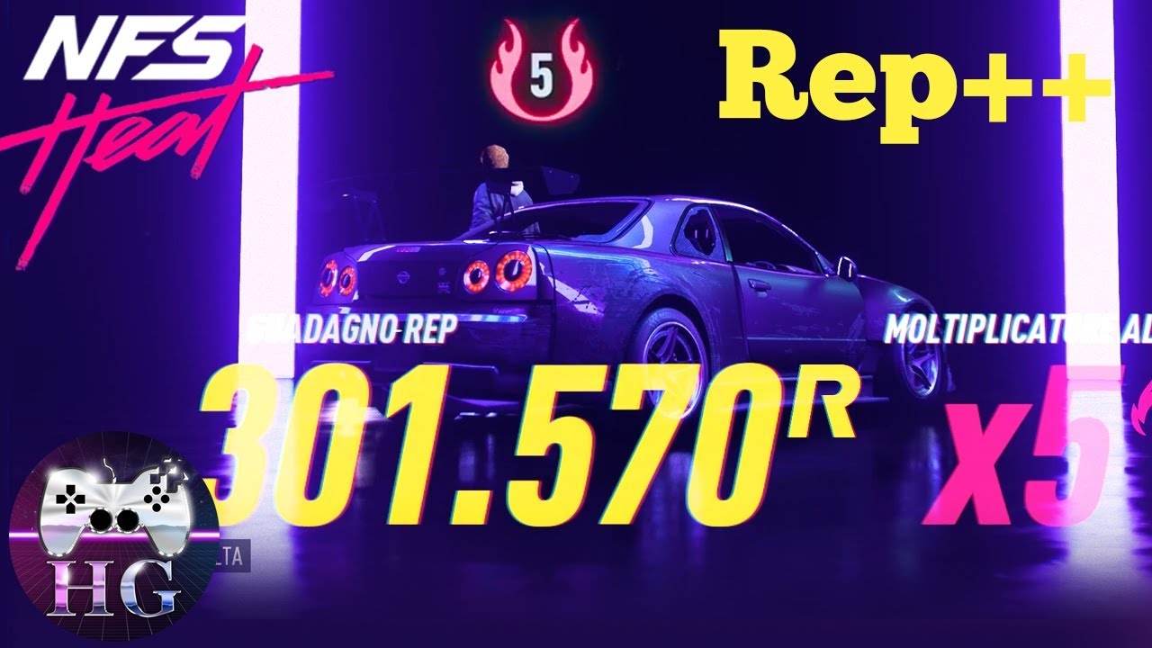 Need for Speed Heat. Reputazione fino a 300.000 in 30 minuti con auto da lv 200. (NO glitch) - ITA -