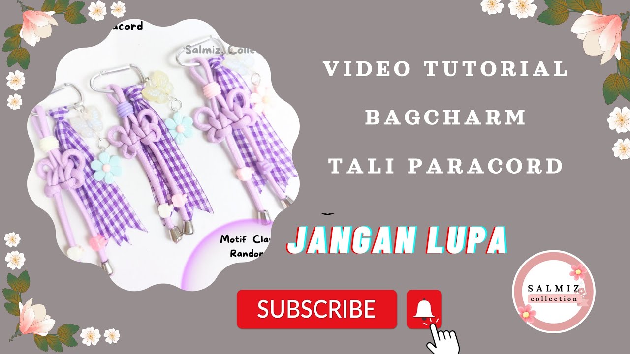 Bagcharm Tali paracord /keychain Gantungan tas /Bagcharm kupu-kupu #Bagcharm #tutorialBagcharm