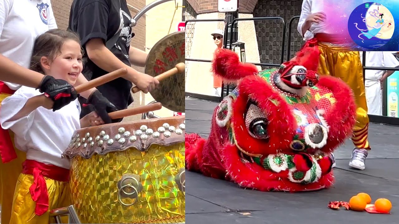 2023 White Crane Young Generation Lion Dance Chinatown Boston with Kung Fu Performance Moon Festival