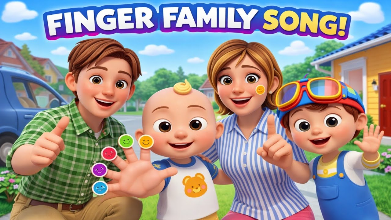 Finger Family Song for Kids 🎵 | Daddy Mommy Brother Sister Baby | Nursery Rhymes