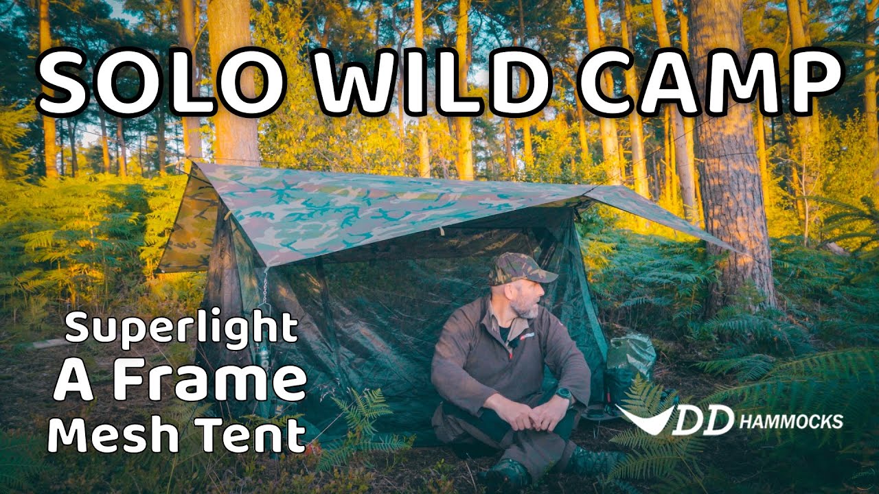 DD A Frame Superlight Mesh Tent | Solo Wild Camp | Helikon Tex Supertarp Small