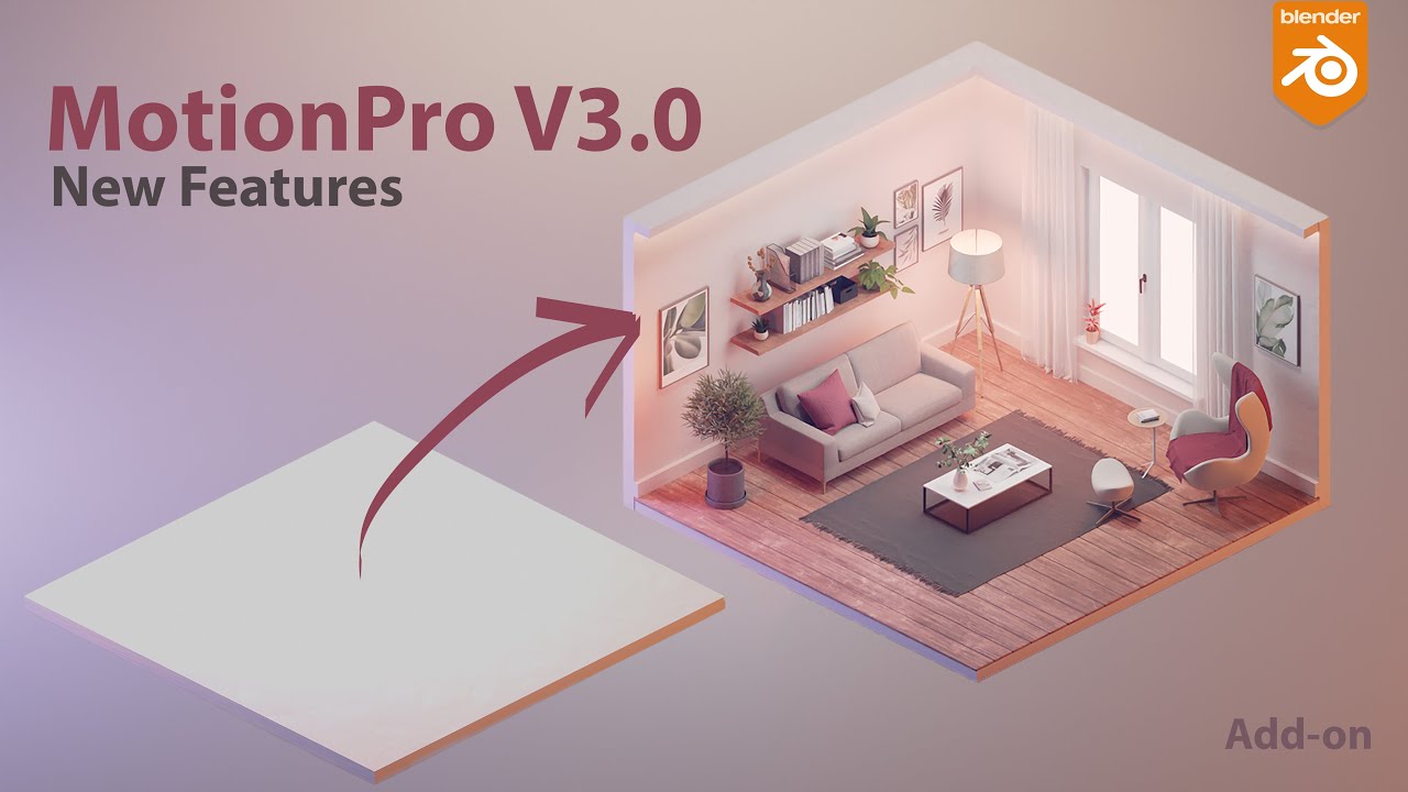 Blender add-on MotionPro V 3.0 - New Features