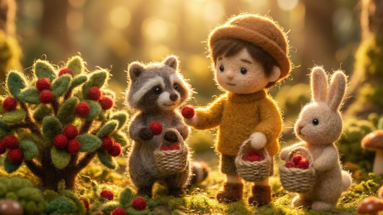 Boni & Friends: Berry Jam Adventure | Relaxing Cozy Needle Felt Animation