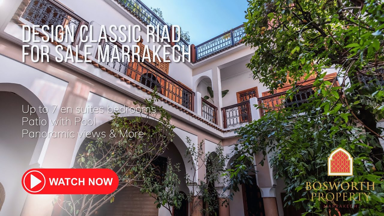 Design Classic Riad For Sale Marrakech now