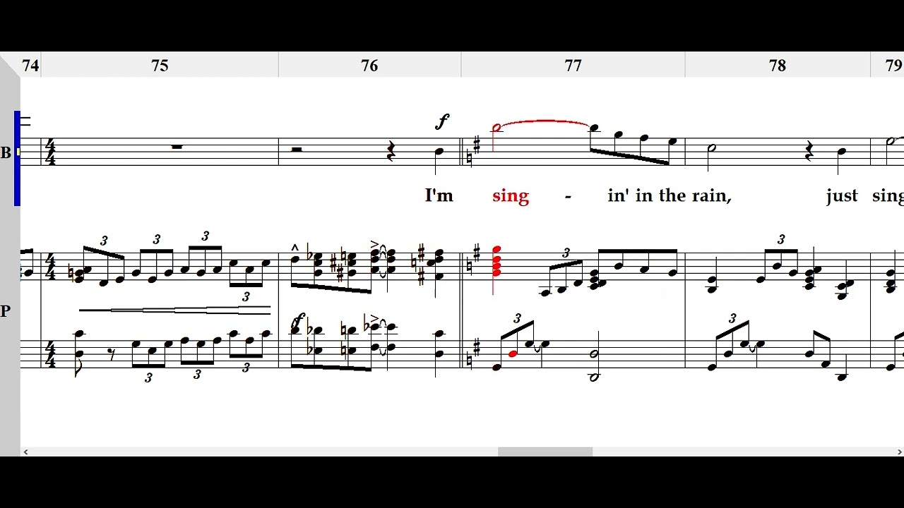 Singin' in the rain(Mark Hayes 편곡) 베이스