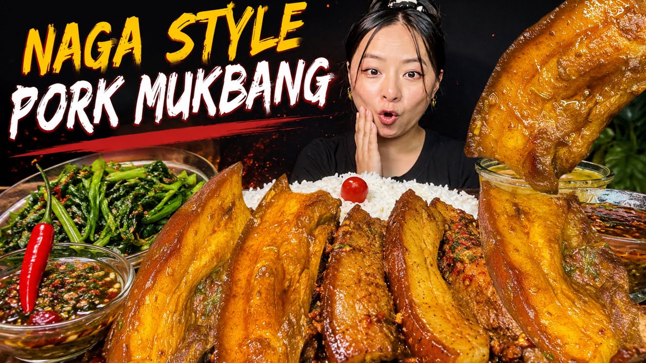 NAGA STYLE PORK RIBS! PORK MUKBANG! #mukbang #pork #eatingshow 
