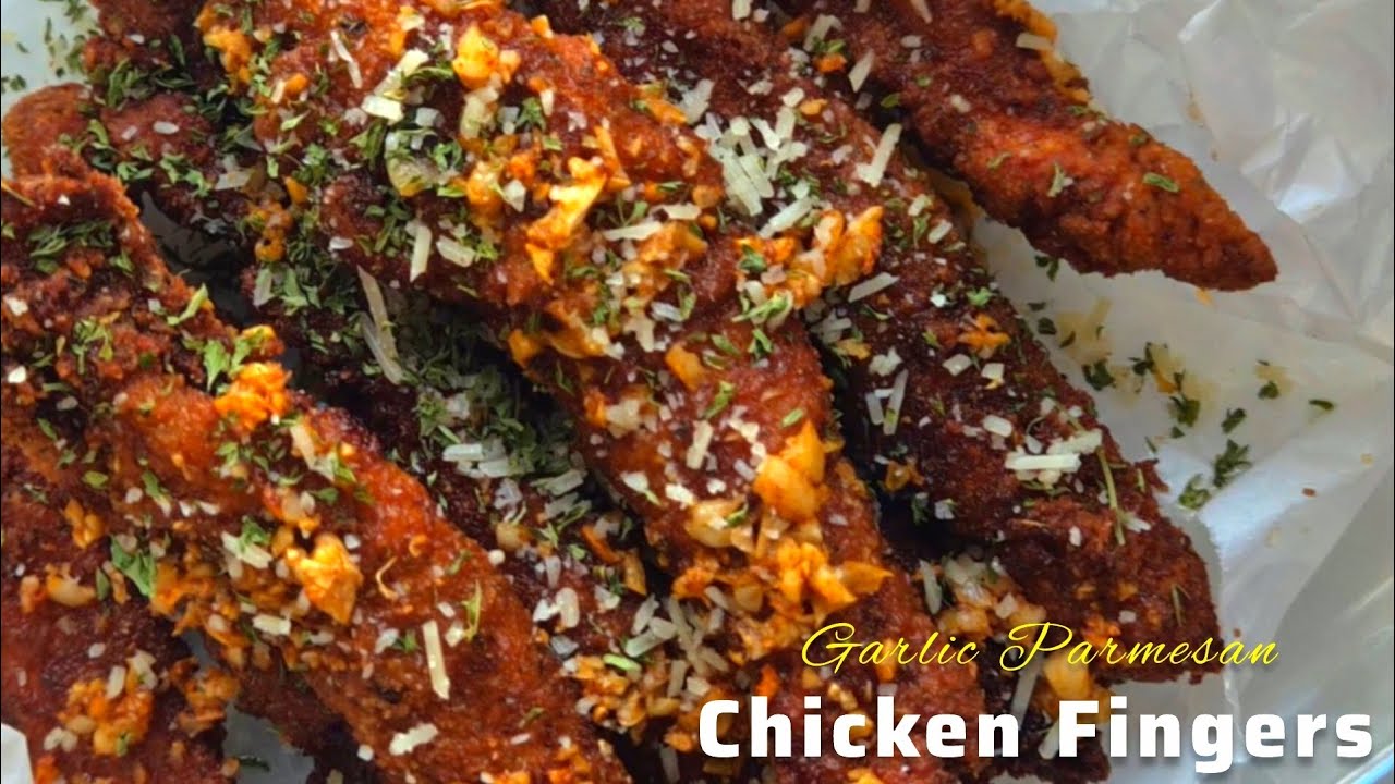 Crispy Garlic Parmesan Chicken Fingers | Juicy Inside, Crazy Crunch Outside | Easy Recipe