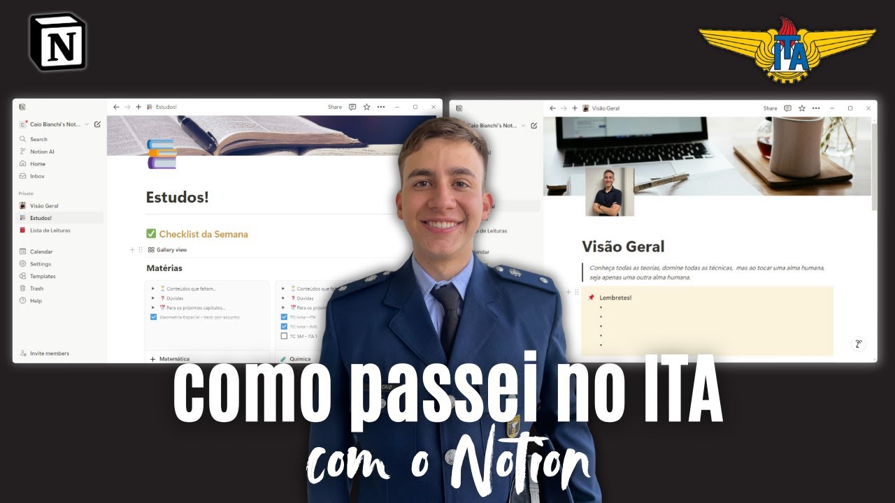 Como usei o Notion para passar no ITA: Minha organização de estudos (simples e eficaz)