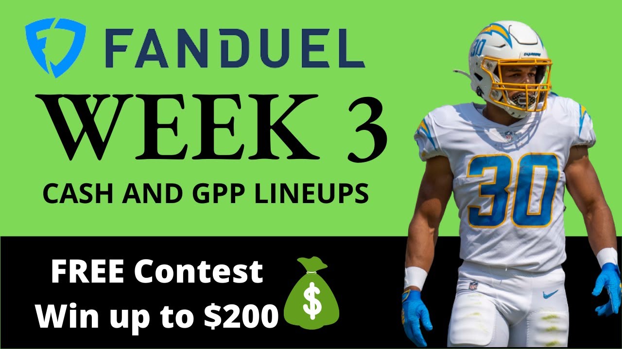 2021 FanDuel Week 3 NFL DFS Picks: Cash and GPP Lineups