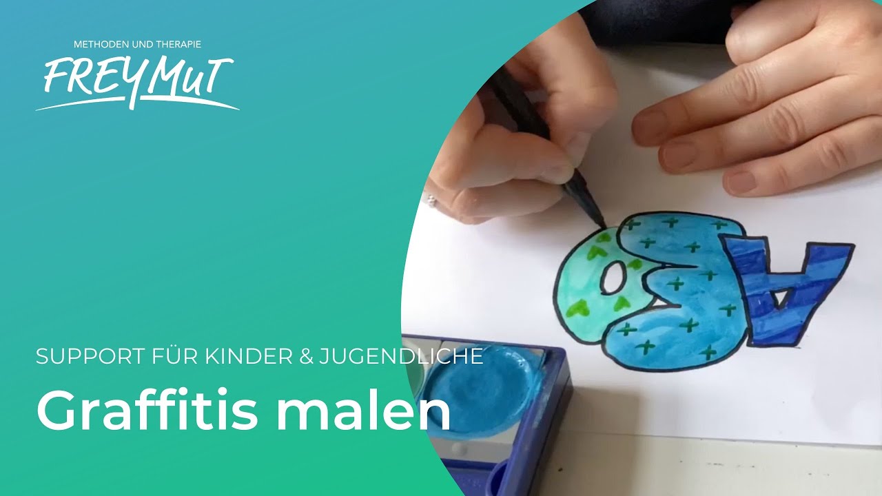 Einfache Graffitis malen | Corona-Support für Kinder & Jugendliche mit Eva Schoofs