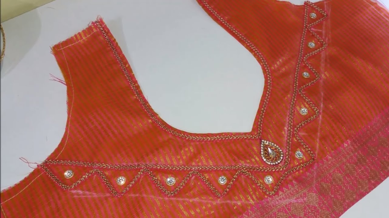 How to  Attached lace in Simple Blouse/Women's Fashion blouse