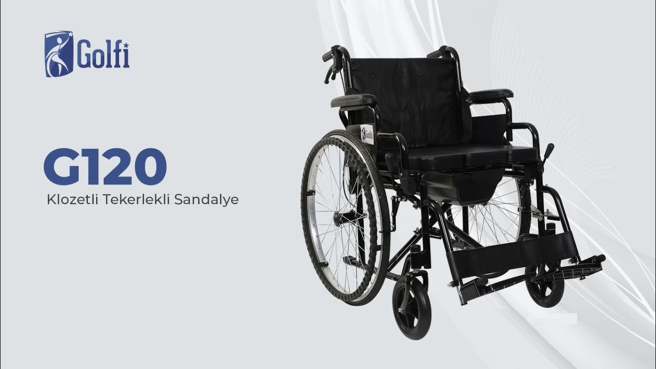 Golfi G120 Katlanabilir Tuvaletli Manuel Tekerlekli Sandalye Tanıtım Videosu
