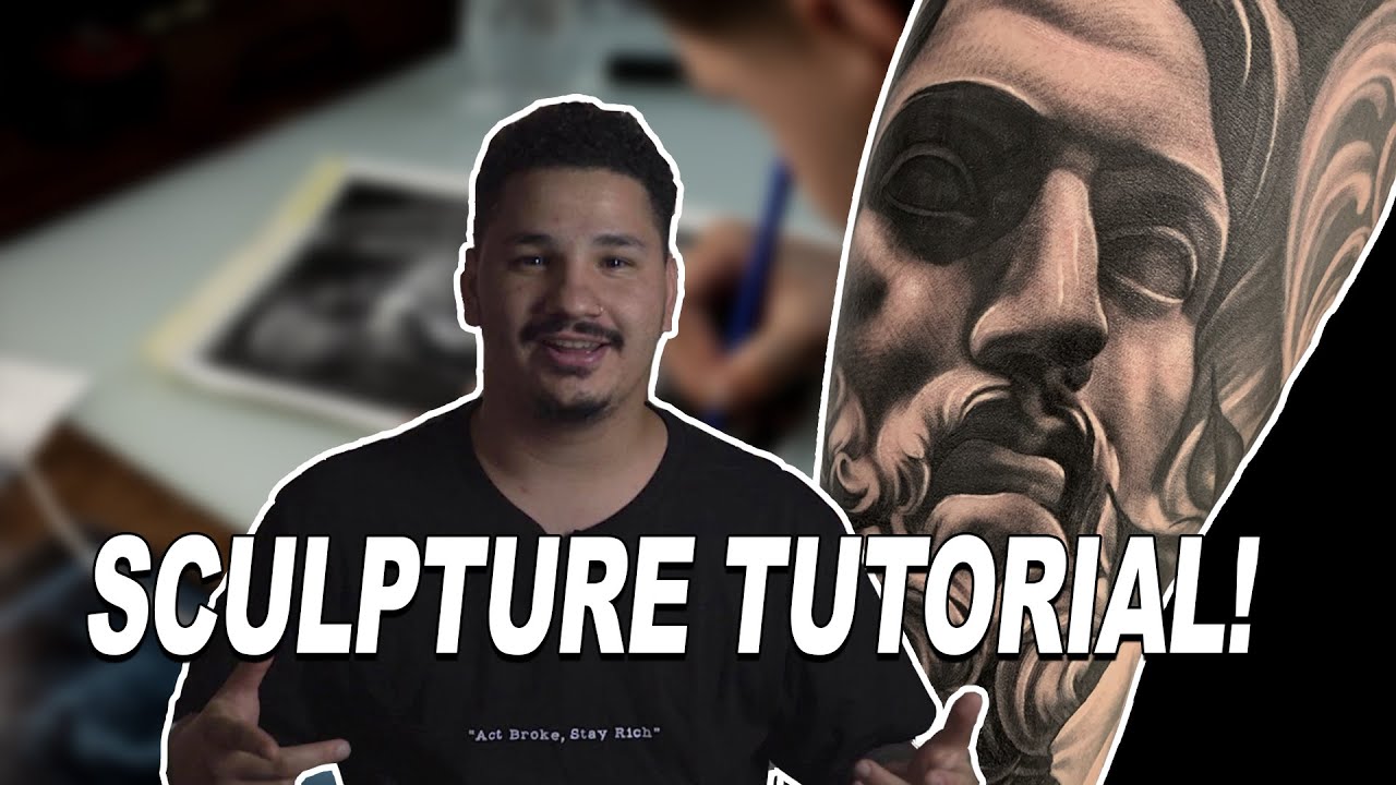 КАК СДЕЛАТЬ ТАТУИРОВКУ СКУЛЬПТУРЫ! ПРОЦЕСС ТАТУИРОВКИ