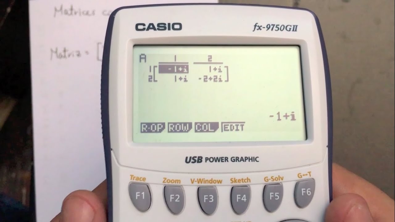 Calculo de matrices con numeros complejos Calculadora Casio Fx-9750 GII