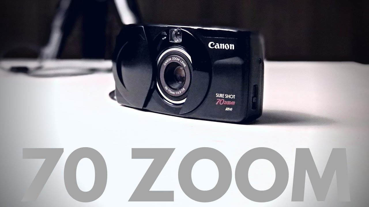 How to USE a CANON Sure Shot 70 Zoom 35mm Film Camera - BATTERY & LOAD Film