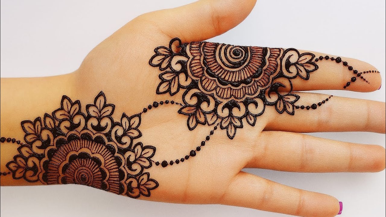 New beautiful stylish front hand mehndi design |easy mehndi |simple mehndi |mehndi design |mehndi 