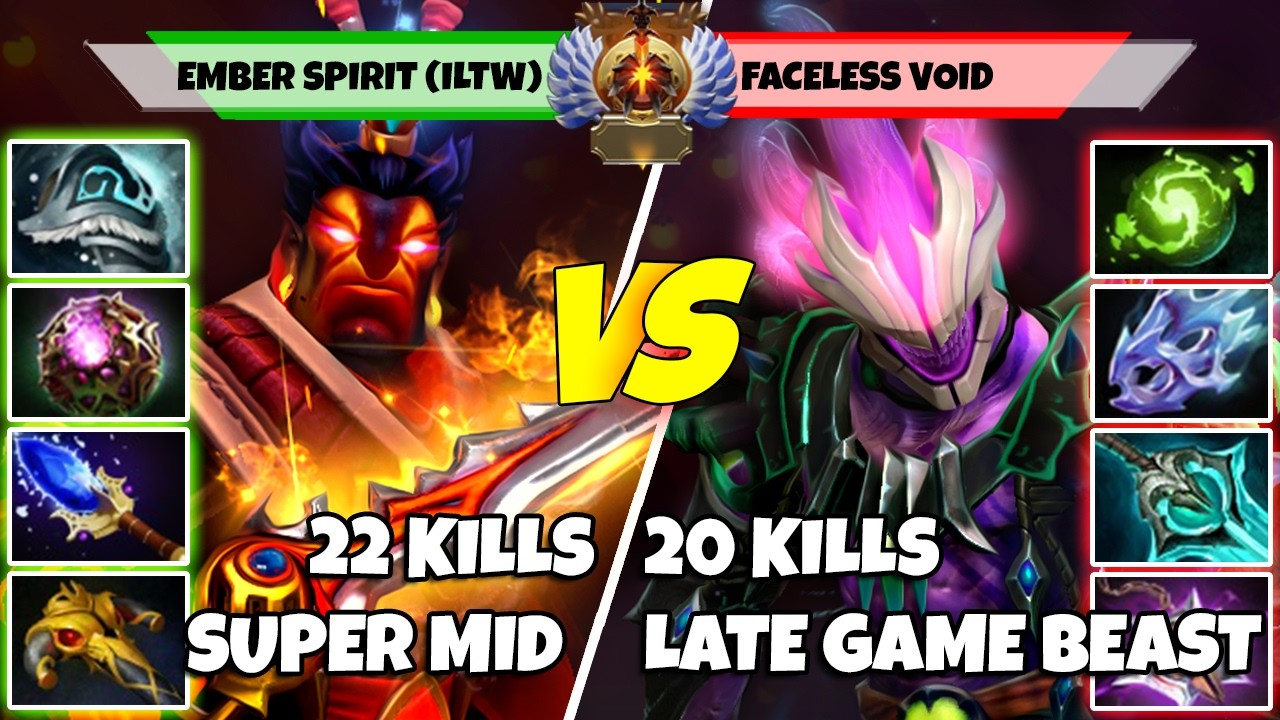 EMBER SPIRIT (Mid) vs FACELESS VOID (Carry) - Epic Battle Of Immortal Rank Dota 2 Players - Z Dota 2