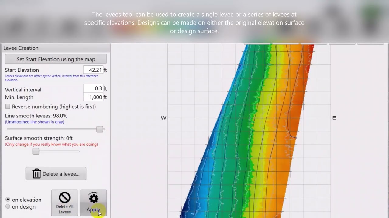 How to use the Levees Tool in T3RRA In-cab and Desktop Software