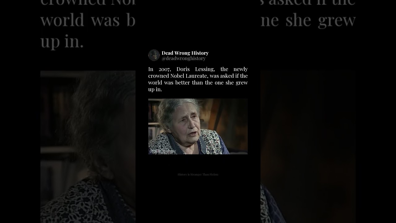 Дорис Лессинг о Гитлере, Сталине и империях &mdash; интервью нобелевского лауреата, 2007 г. #Shorts