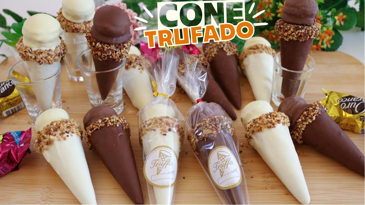 TODOS OS SEGREDOS PARA FAZER CONE TRUFADO DE SONHO DE VALSA E OURO BRANCO - Dika da Naka