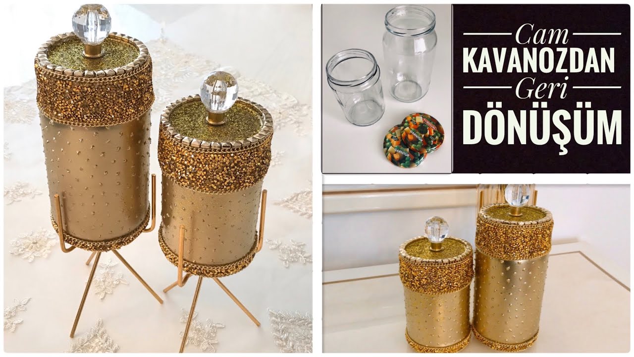 Cam Kavanozdan Şık Salon Aksesuarı Yapımı | Kendin Yap Dekorasyon Fikirleri | DIY Decoration Ideas