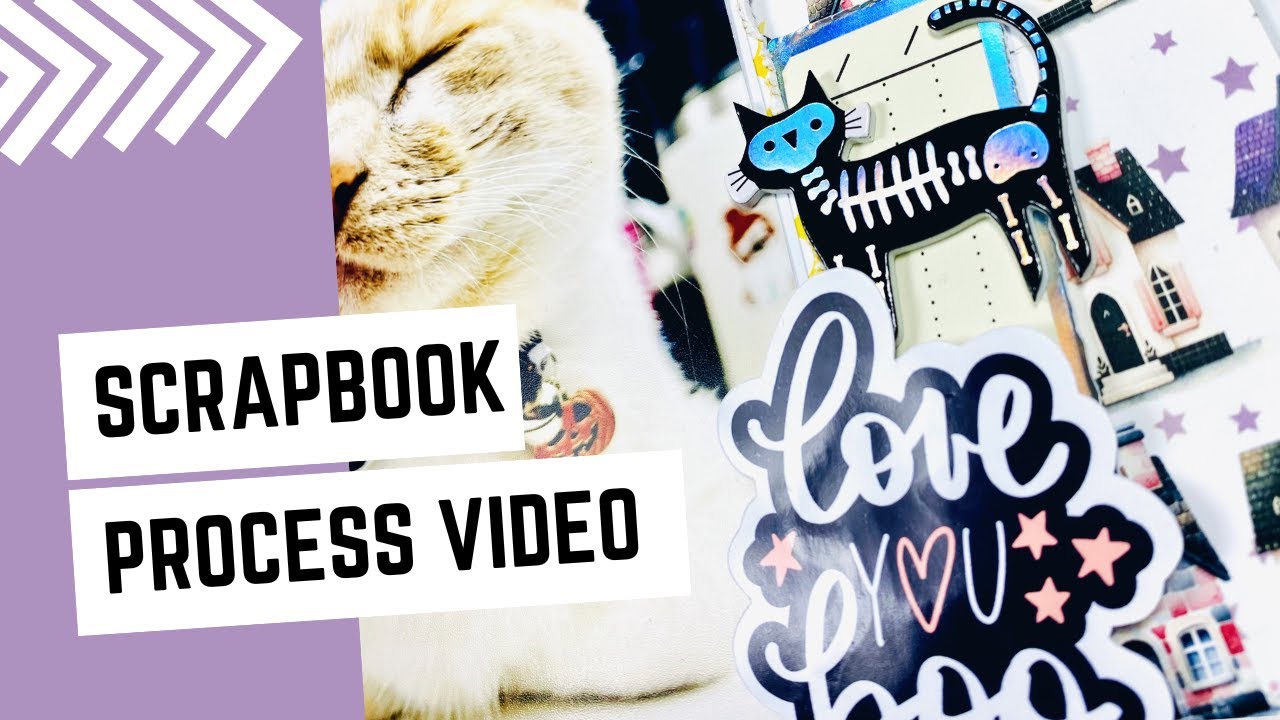 Scrapbook Process Video #217 - I love you boo! - Color Rush Studio DT