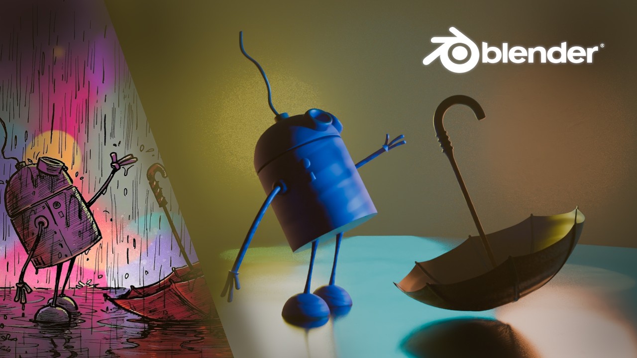 Escena 3D en Blender paso a paso | Modelado + iluminación 