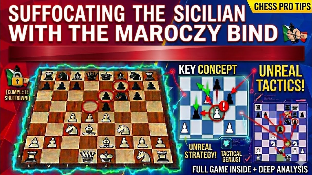 Crushing the Sicilian with the Maroczy Bind | Strategic Domination