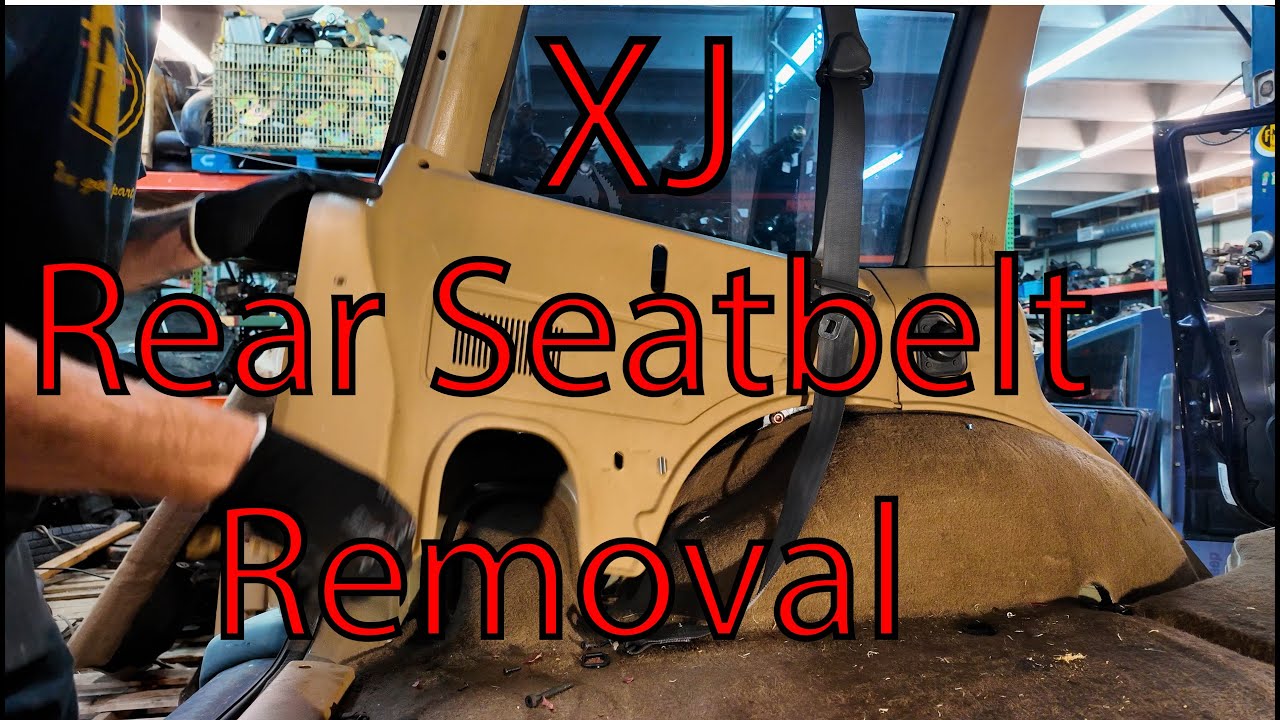 XJ Rear Seatbelt Belt Removal How To.  Jeep Cherokee 1997-2001 Shoulder Belt and Trim Panel Access