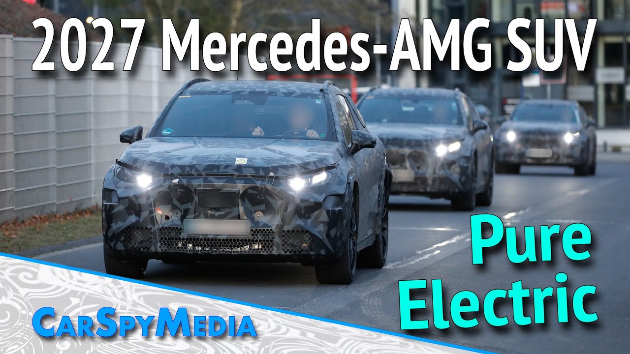 2027 Mercedes-AMG SUV Pure Electric Prototype Caught Testing In The Alps