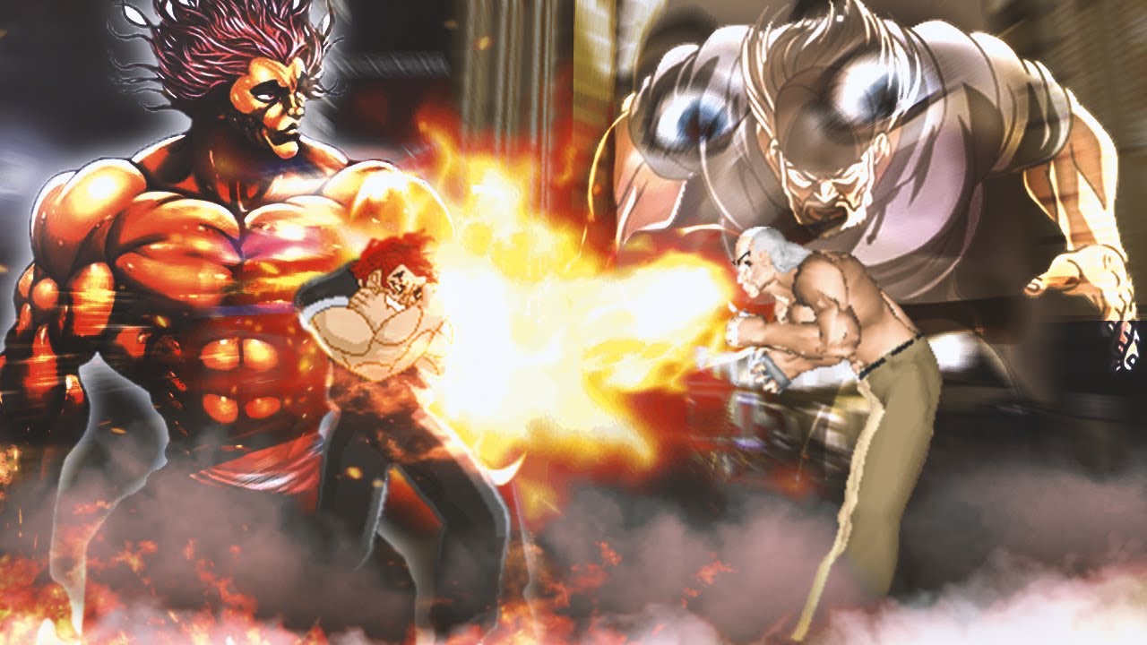Yujiro Hanma vs Kaioh Dorian. Baki the Grappler. Anime MUGEN