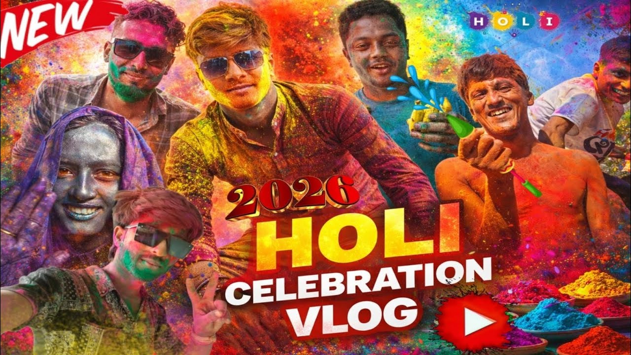 2026 Holi Celebration Vlog 🎨 | Friends Der Sathe Colorful Holi Masti | Bengali Holi Vlog