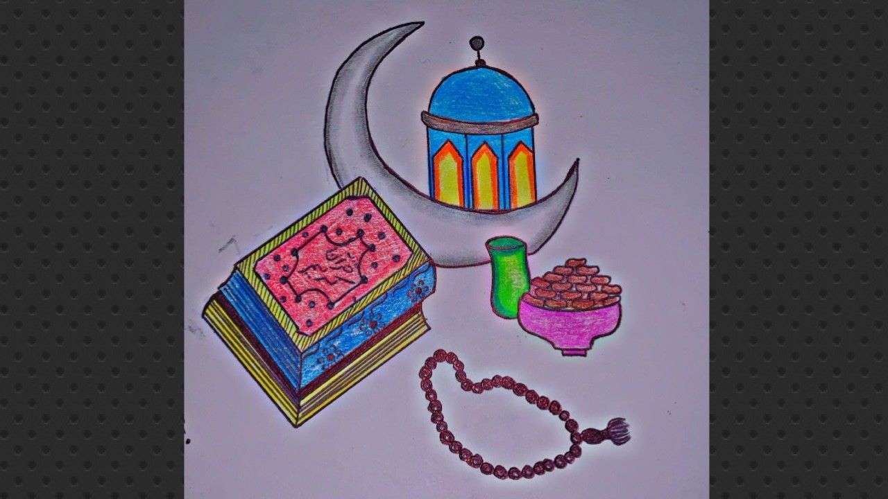 Ramadan series Day 10: How to draw a Ramadan Mubarak sketch...simple drawings for biggners.