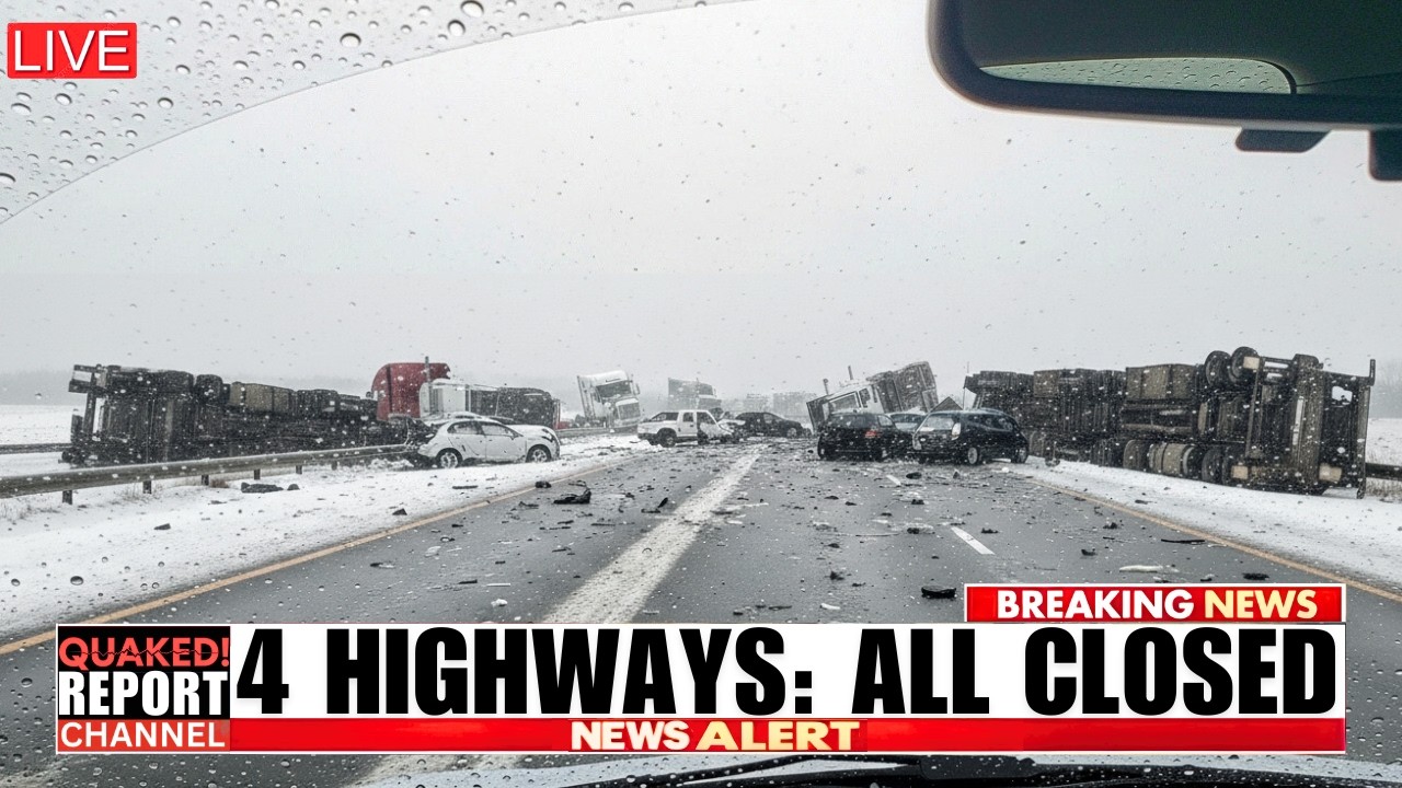 Extreme Winter Storm Freezes California — Pileup on I-80, Vehicles Trapped at Donner Pass!