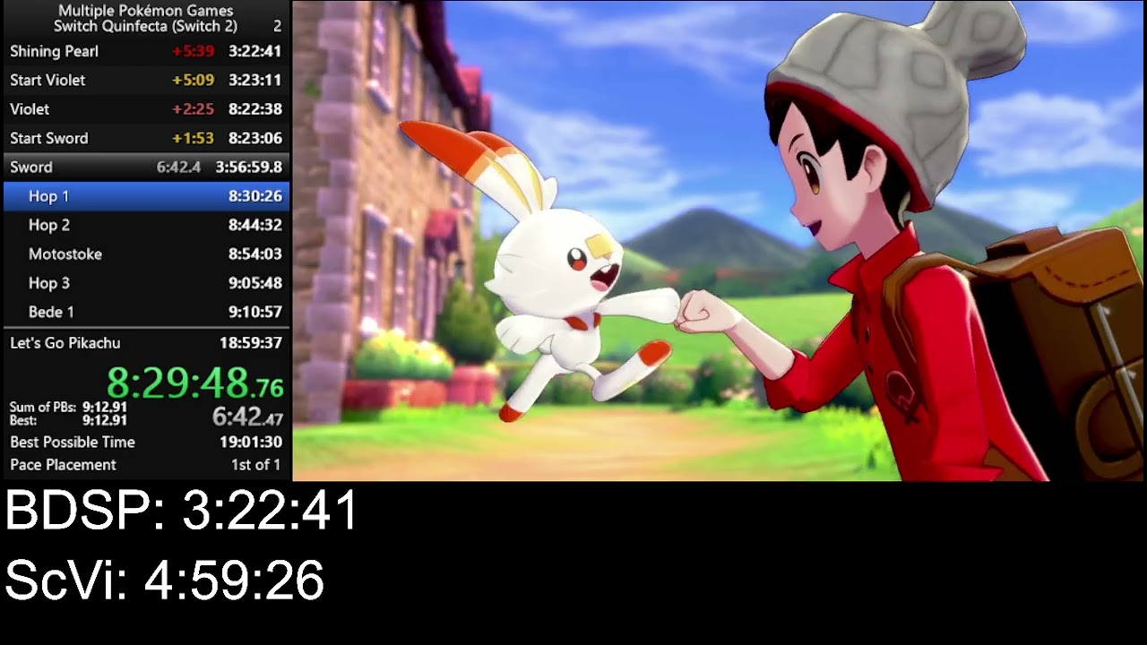 Switch 2 Pokémon Speedrun Quinfecta in 19:13:23 (2/2)